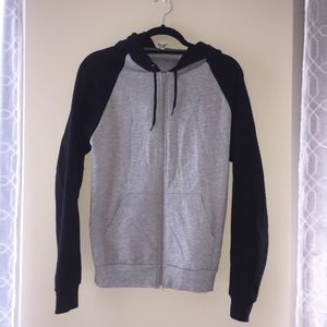NWT American Apparel zip hoodie S (black/grey)
